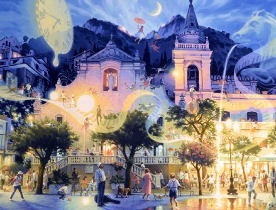 笹倉鉄平の絵画作品　タイトルは、夢の開放dream scape